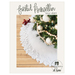 front cover of Frosted Poinsettia Tree Skirt Pattern with image of finished product under a decorated tree.