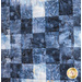 Close up of an intersection of the dark blue lines with tapering shades on every side