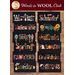  A brown paneled surface with 12 table mats layered atop of one another for each month of the year. The words 