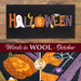 collage image of full table mat and close ups of detail for the Words in Wool Club October
