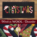 collage image of full table mat and close ups of detail for the Words in Wool Club December