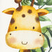 close up of fabric baby mat panel featuring a giraffe