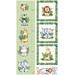 digital image of fabric panel with safari animal squares and a growth chart measurement stick 