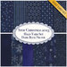 A collage of navy blue and silver Christmas fabrics included in the Frosty Snowflake FQ Set