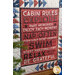 A close-up of an On Lake Time Cabin Rules Wall Hanging.