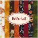 Collage image of scans of all of the fabrics in the Hello Fall 8 FQ set