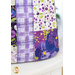 Close up of quilting detail on the corner of the tote bag made with purple floral fabrics