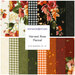 Composite graphic of all fabrics within the harvest rose flannel collection, featuring rustic rose fabrics and color ways