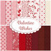 collage of all fabric included in Valentine Wishes