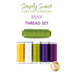 An image of a 6 piece thread set for the Simply Sweet Table Topper May.