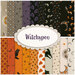 Composite image of all the halloween themed fabrics within the Witchypoo collection
