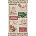Cream fabric panel with various christmas signs and sayings