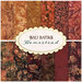 A collage of autumn themed batik fabrics in the Bali Batiks Homestead collection