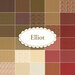 A collage of earth tone fabrics included in the Elliot collection