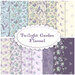 Collage of all fabrics included in Twilight Garden Flannel collection