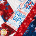 close up of the border of the Fired Up! Table Runner showing quilting and patriotic fabric detail