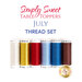 Simply Sweet Table Toppers July 6pc Thread Set.