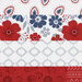 8x8 image of panel showing the different fabrics in white, red, and blue