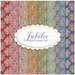collage of all fabrics included in Jubilee Flower Farm fat quarter set