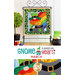 Photo of a finished wall hanging with a gnome dressed as a leprechaun with a black cauldron full of gold coins and a rainbow in the background hanging on a metal craft hanger with a potted miniature topiary and St. Patrick's Day Decor on either side and in front of a white paneled wall with the words 