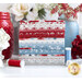 fat quarter stack of Old Glory by Moda Fabrics surrounded by flowers and jars