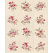 lovely cream panel featuring tiles of dusty red flowers