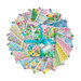 Image of fabric from the Cottontail Farms collection fanned out in a circle to show all included fabrics