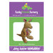 Joey Junior Kangaroo Pattern Front purple and green background with example kangaroo plush