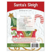 Back cover of the Santa's Sleigh quilt pattern listing project specifications