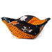 Photo of one Halloween-themed bowl cozy made with the Hey Bootiful fabric collection isolated on a white background