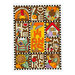 Image of a white cloth with the Thanksgiving Sampler pattern stitched into it featuring
