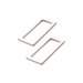 2 nickel-plated metal rectangle rings on a white background