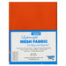 Photo of a package of orange mesh fabric isolated on a white background