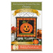 The front cover of the pattern booklet with a photo of the finished October Foundation paper piecing series project featuring a pieced pumpkin on a wall hanging with the title and designer info