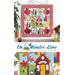 Photo collage of the finished wall hanging for September made with the Wander Lane fabric collection and pattern by Nancy Halvorsen