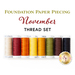 Foundation Paper Piecing November Thread Set