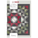 Front cover of Dashing pattern featuring the finished quilt design of geometric muted Christmas color dashing blocks