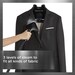 steamer removing wrinkles from black suit jacket