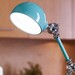 detailed view of turquoise LED lamp