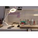 LED Table Magnifying Lamp powered on lighting a project