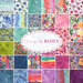 collage of vibrant colorful fabrics featuring fabrics with flowers and shades of blue purple pink yellow and green