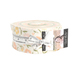 photo of a fabric strip coil in white with pastel florals on a white background