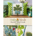 Collage photo showing different angles of a pillow featuring a shamrock with a bow with the words 