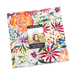 photo of fabric square bundle for coming up roses on white background