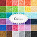 collage of cosmos fabrics featuring painted textured fabrics in shades of the rainbow