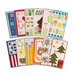 Isolated image of all 12 door banner designs fanned out on a white background