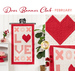 Collage image of the Door Banner for February featuring a heart in the word 