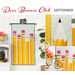 Collage image of the Door Banner for September featuring a row of yellow pencils