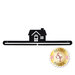 Photo of a craft holder with a laser cut house silhouette on top, isolated on a white background
