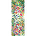 digital image of full selvedge to selvedge of a multicolor fabric with watercolor flowers and leaves